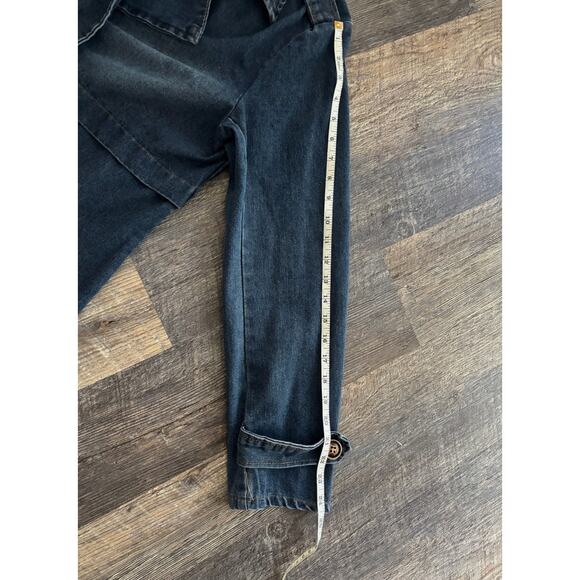 Boutique Vintage Style Denim Double-Breasted Jacket Size Large - Picture 7 of 7